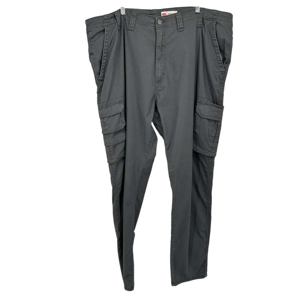 Wrangler Men's Cargo Pants‎ 44x30 Gray Tapered Utility Streetwear Y2K Grunge